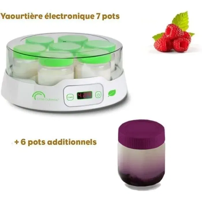 Little Balance LIT1697020550368 Yogurtera Digital con 7 Recipientes + 6 Recipientes Adicionales Little Balance LIT1697020550368 Yogurtera Digital con 7 Recipientes + 6 Recipientes Adicionales