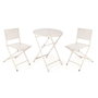 Ibergarden Set de Mesa y 2 Sillas Blanco Roto