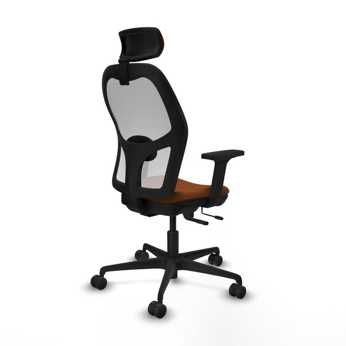 PIQUERAS Y CRESPO Silla de oficina Jorquera con mecanismo Sincro/Traslack Marrón y Blanco PIQUERAS Y CRESPO Silla de oficina Jorquera con mecanismo Sincro/Traslack Marrón y Blanco