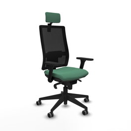 PIQUERAS Y CRESPO Silla de oficina Horna Verde esmeralda con mecanismo Sincro