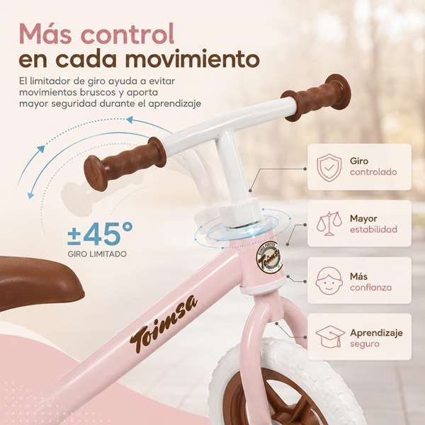 Toimsa Bicicleta sin pedales Rosa Vintage 10 pulgadas
