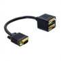 Nanocable Cable Bifurcador SVGA HDB15/M a 2xHDB15/H Oro 20cm