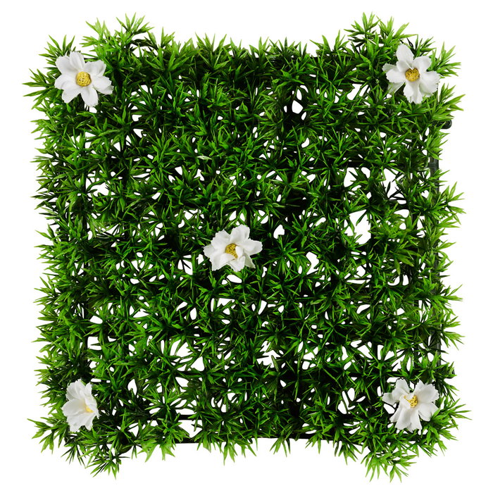 Je cherche une Idee Loseta de Césped Artificial con Flores 25x25 cm PE - Modelos Surtidos (Blancas/Colores) - Idea Decorativa Francesa