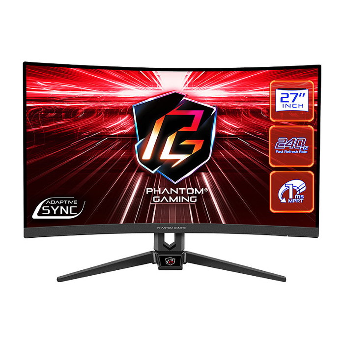 ASRock PG27F15RS1A Monitor Gaming Curvo 27" FHD 1920x1080 VA 240Hz 1ms 1500R HDR10 HDMI 2.0 DisplayPort 1.2 Altavoces Negro ASRock PG27F15RS1A Monitor Gaming Curvo 27" FHD 1920x1080 VA 240Hz 1ms 1500R HDR10 HDMI 2.0 DisplayPort 1.2 Altavoces Negro