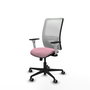 PIQUERAS Y CRESPO Silla de oficina Zulema Rosa y Blanco