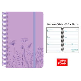 Senfort Agenda Anual 2027 Foam Spring Lila Pastel