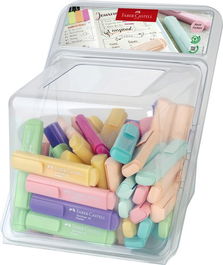 Marcador Fluor Faber-Castell Textliner 46 Pastel Surtido Expositor De 100