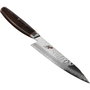Miyabi 6000MCT Gyutoh 16cm con hoja de acero MC63 y mango de madera Pakka marrón