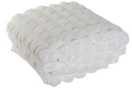 DKD Home Decor Manta Sofa Polar 2c24 Urban Crudo Poliester 170 x 130 cm (2 Unidades)