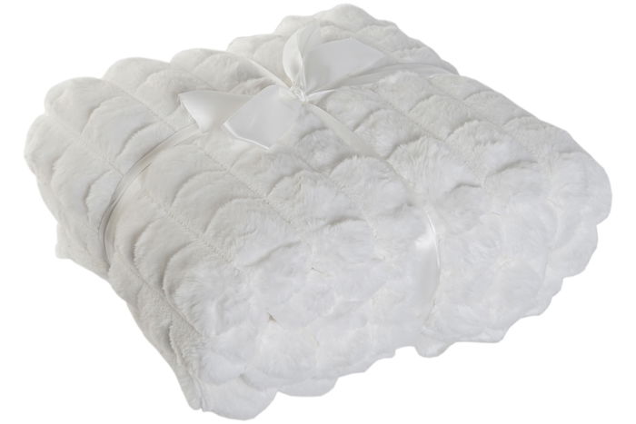 DKD Home Decor Manta Sofa Polar 2c24 Urban Crudo Poliester 170 x 130 cm (2 Unidades)