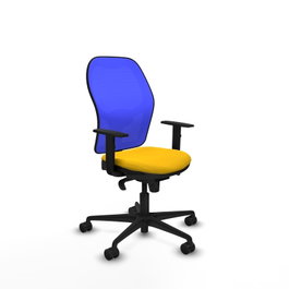 PIQUERAS Y CRESPO Silla de oficina Jorquera Amarillo y Azul