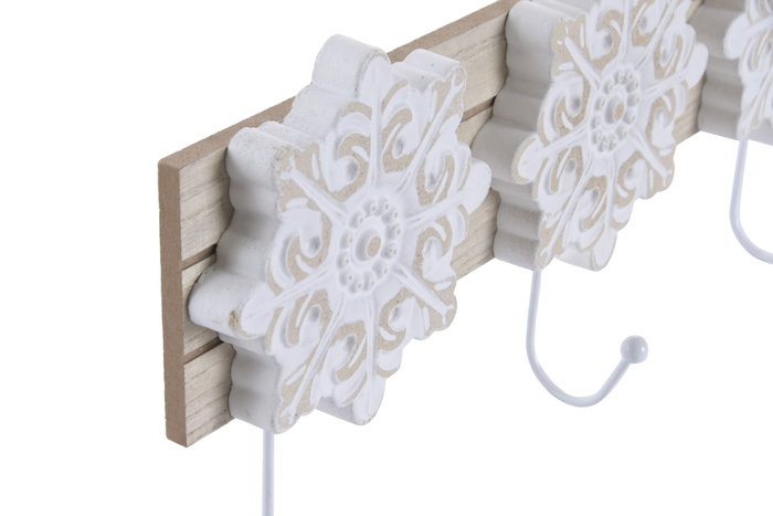 DKD Home Decor Perchero de Pared Mandala Flor