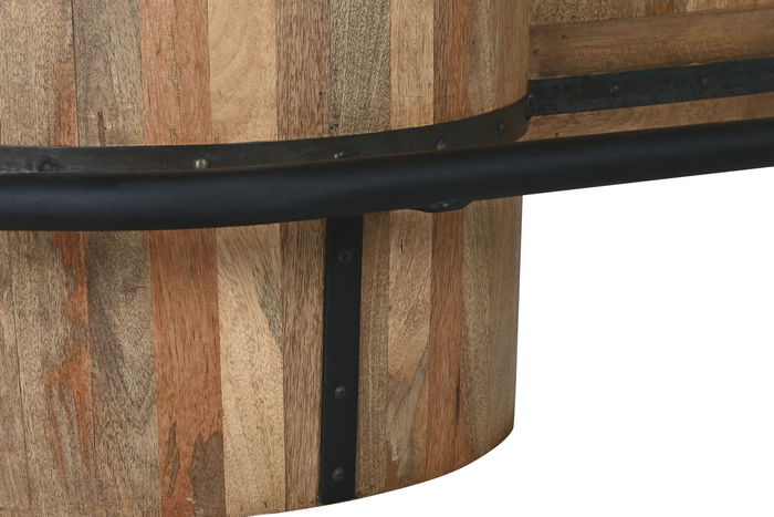 DKD Home Decor Mueble Bar Mango y Metal 60 x 100 x 180 cm