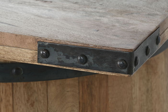 DKD Home Decor Mueble Bar Mango y Metal 60 x 100 x 180 cm