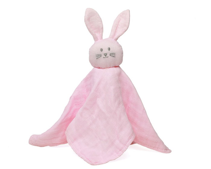 KioKids Doudou Conejito Rosa de Bambú y Algodón