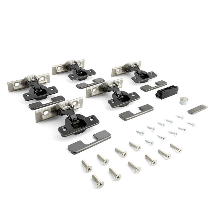 Bortoluzzi Kit Exedra Puertas Escamoteables Push Y Smove Acabado Níquel o Titanio Modelo 705.341/342/343/344