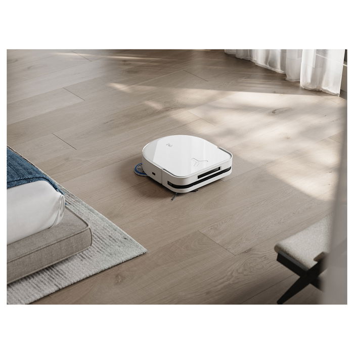 ECOVACS DEEBOT X5 OMNI Robot Aspirador con Estación de Vaciado Autónomo y Fregado, Sin Bolsa, Blanco, Forma D, 3.5L, Navegación Láser, 6400 mAh