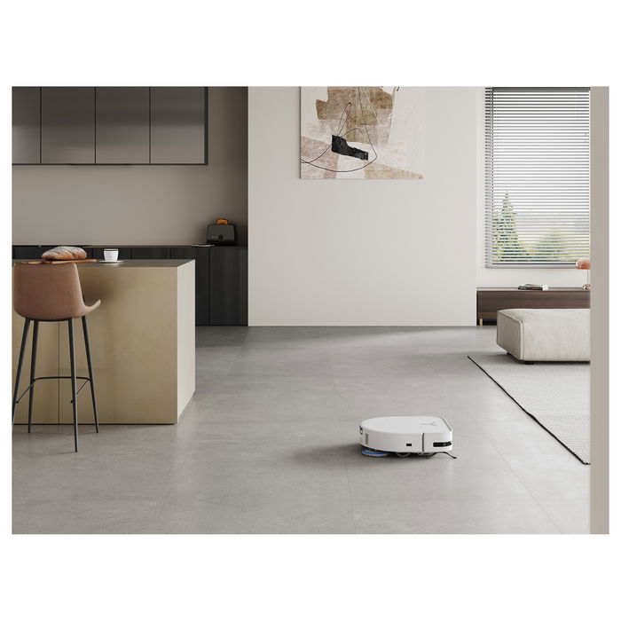 ECOVACS DEEBOT X5 OMNI Robot Aspirador con Estación de Vaciado Autónomo y Fregado, Sin Bolsa, Blanco, Forma D, 3.5L, Navegación Láser, 6400 mAh
