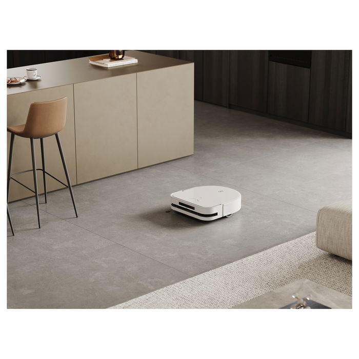 ECOVACS DEEBOT X5 OMNI Robot Aspirador con Estación de Vaciado Autónomo y Fregado, Sin Bolsa, Blanco, Forma D, 3.5L, Navegación Láser, 6400 mAh