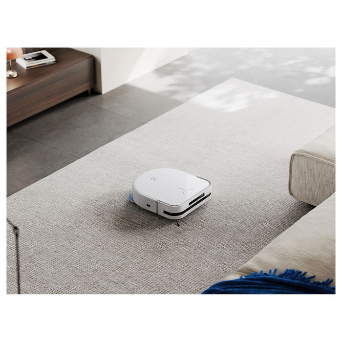 ECOVACS DEEBOT X5 OMNI Robot Aspirador con Estación de Vaciado Autónomo y Fregado, Sin Bolsa, Blanco, Forma D, 3.5L, Navegación Láser, 6400 mAh