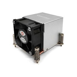 Dynatron K650 Refrigerador de Aire para CPU Intel, Ventilador 6 cm, 7000 RPM, 38.283 CFM, PWM, Socket LGA 1150/1151/1155/1156, 2U, Aluminio, Negro y Cobre