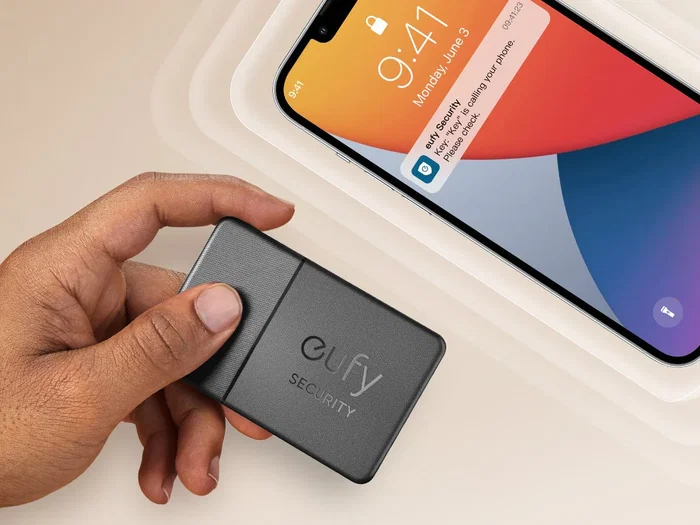 Anker Eufy SmartTrack Card - Rastreador GPS Universal para iOS, Negro, Hasta 26280 Horas de Autonomía