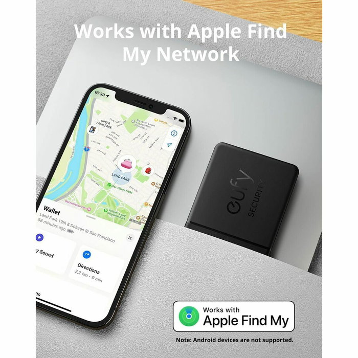 Eufy SmartTrack Card Universal Rastreador GPS Negro