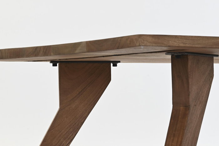 DKD Home Decor Mesa Centro Colonial Natural Acacia 80 x 40 x 120 cm