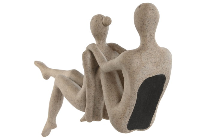 DKD Home Decor Figura de Resina Yoga Beige