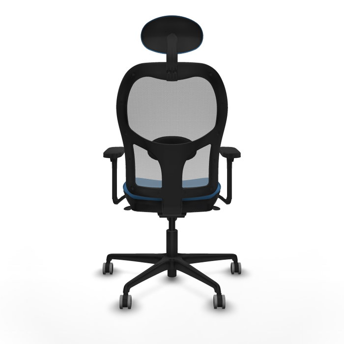 PIQUERAS Y CRESPO Silla de oficina Jorquera con mecanismo Sincro, Azul claro y Gris