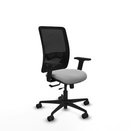 PIQUERAS Y CRESPO Silla de oficina Zulema Gris claro y Negro