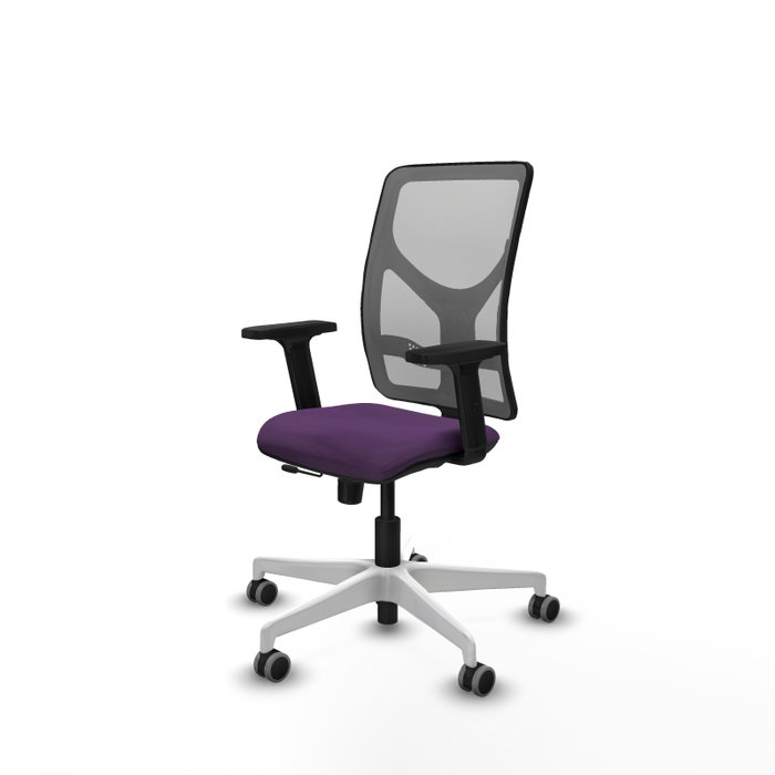 PIQUERAS Y CRESPO Silla de oficina Motilla con mecanismo Sincro/Traslack, Morado y Gris