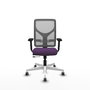 PIQUERAS Y CRESPO Silla de oficina Motilla con mecanismo Sincro/Traslack, Morado y Gris