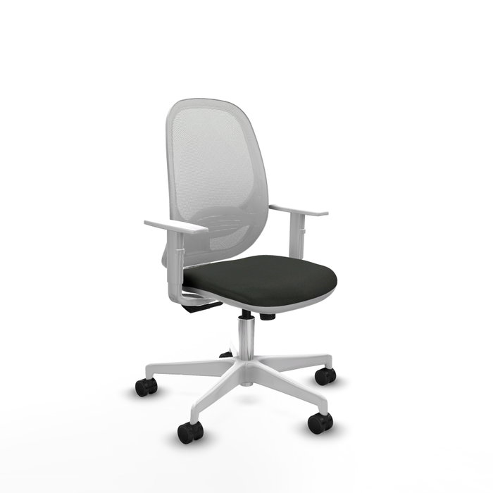 PIQUERAS Y CRESPO Silla de oficina Cilanco con mecanismo Sincro, Tela Negro y Malla Blanco PIQUERAS Y CRESPO Silla de oficina Cilanco con mecanismo Sincro, Tela Negro y Malla Blanco