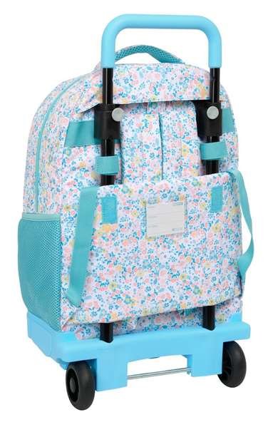 Safta Mochila Grande con Ruedas Compact Ext Reciclada Moos Fiori 33x45x22 cm