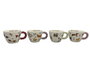 DKD Home Decor Set de Tazas de Porcelana Perros y Gatos Multicolor