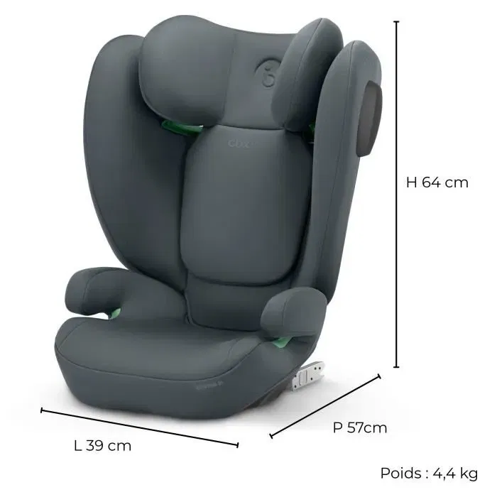 Cbx By Cybex Silla de Coche Solution B3 I-Fix 2/3 100-150cm 3-12 años Gris - CYB1694220328334