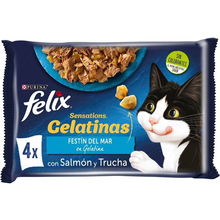 Purina FELIX Sensations Salmón, Gambas y Trucha 12x85g Purina FELIX Sensations Salmón, Gambas y Trucha 12x85g
