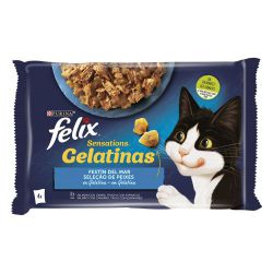 Purina FELIX Sensations Salmón, Gambas y Trucha 12x85g Purina FELIX Sensations Salmón, Gambas y Trucha 12x85g