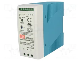 MEAN WELL DRC-40A Alimentador de Impulso Buffer para Carril DIN 40,02W 13,8VDC