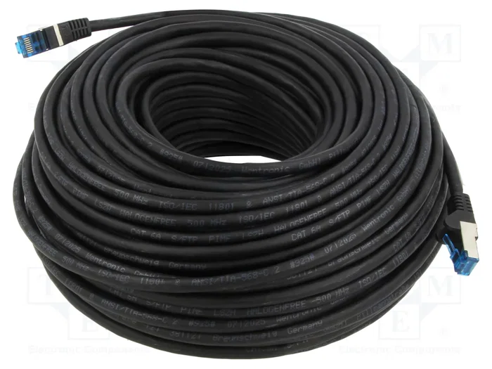 GOOBAY Patch cord Cat 6a S/FTP 50m Negro