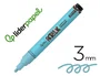 Liderpapel Rotulador Acrilico Base Agua Todo Tipo de Superficie Punta Redonda 3 mm Azul Cielo