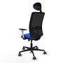 PIQUERAS Y CRESPO Silla de oficina Zulema con mecanismo Sincro, Azul y Negro