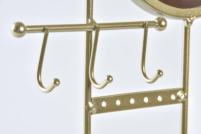 DKD Home Decor Joyero Moderno Dorado de Metal y Madera, con Detalle Golondrina, 7 cm Largo x 32 cm Alto x 23 cm Ancho (Set de 4 Unidades)