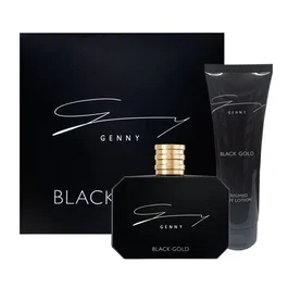 Genny Set Black Gold con Loción Corporal y Eau De Toilette para Mujer