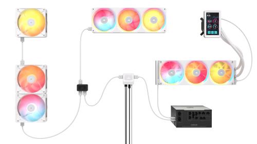 Corsair LX360 RGB WHITE iCUE LINK 360mm Triple Fan