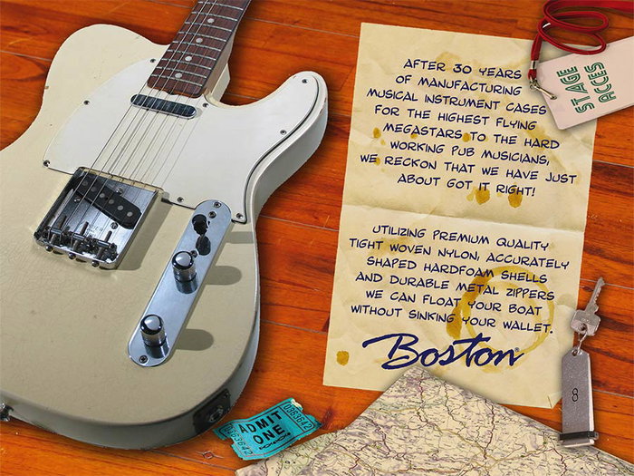 Estuche Boston para Guitarra Eléctrica Compartimento