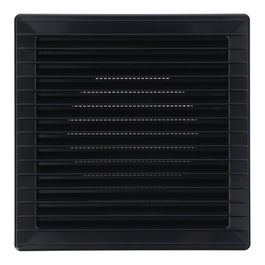 Edm Rejilla Ventilación Cuadrada Empotrable Ø 100mm con Mosquitera ABS Gris Antracita 170x170mm