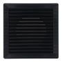 Edm Rejilla Ventilación Cuadrada Empotrable Ø 100mm con Mosquitera ABS Gris Antracita 170x170mm