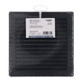 Edm Rejilla Ventilación Cuadrada Empotrable Ø 100mm con Mosquitera ABS Gris Antracita 170x170mm